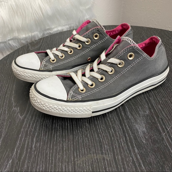 converse all star low grey pink